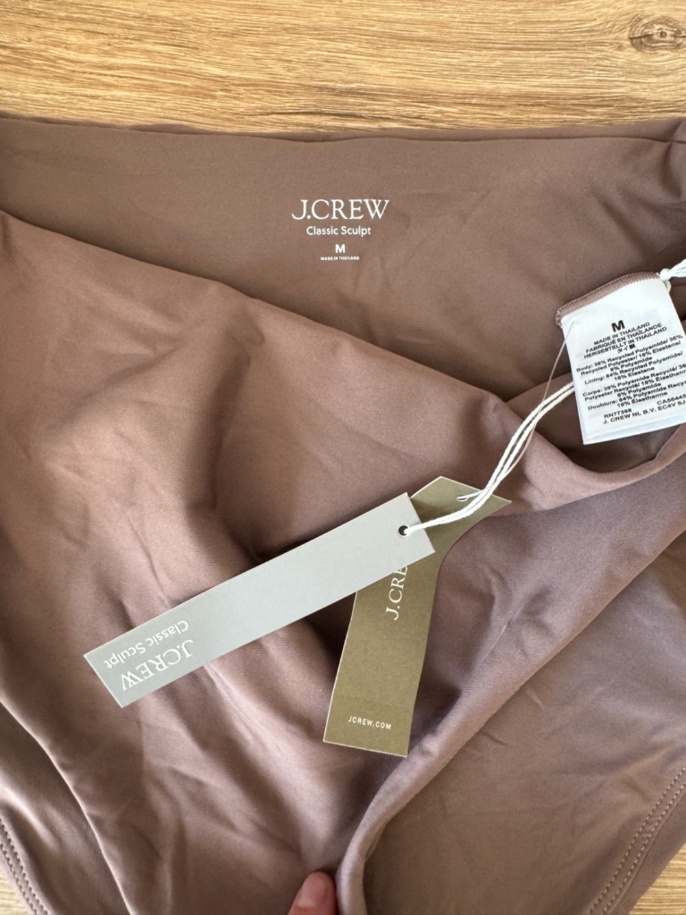 J.Crew | Hallie bikini bottom in Classic Sculpt | Smoky Willow Wood | NWT size M - Picture 5 of 7